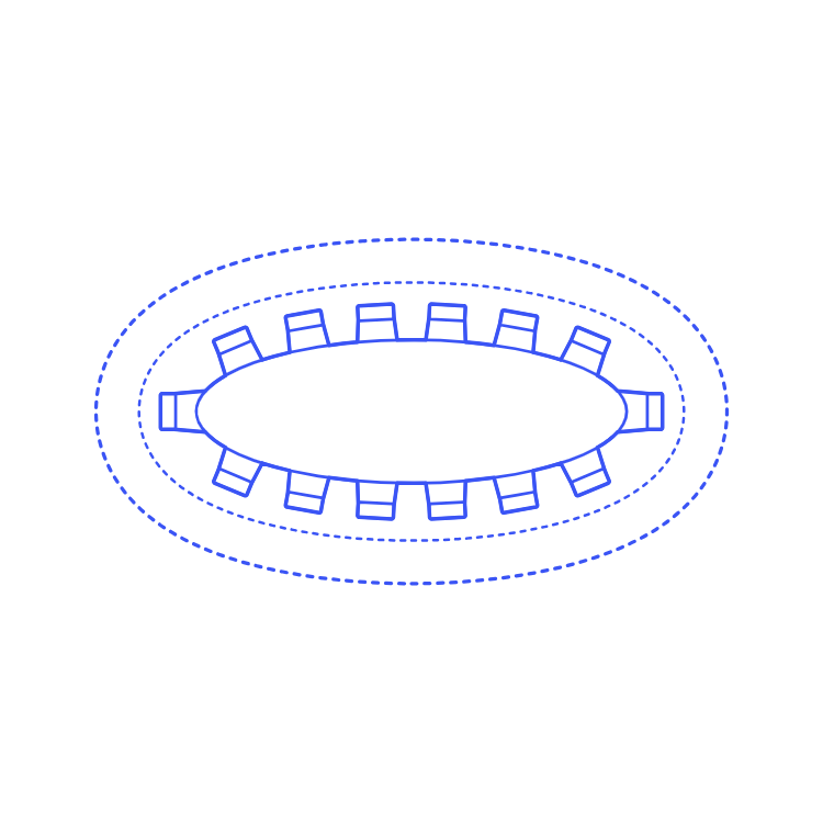 Layouts Dining Rooms Oval Formal X Large Clean Outline Svg Vector Free Vectors